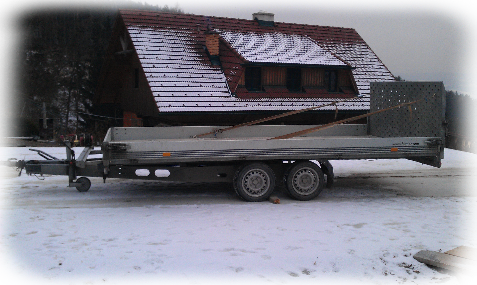 Tandemanhnger der Baugertevermietung - Seitenansicht